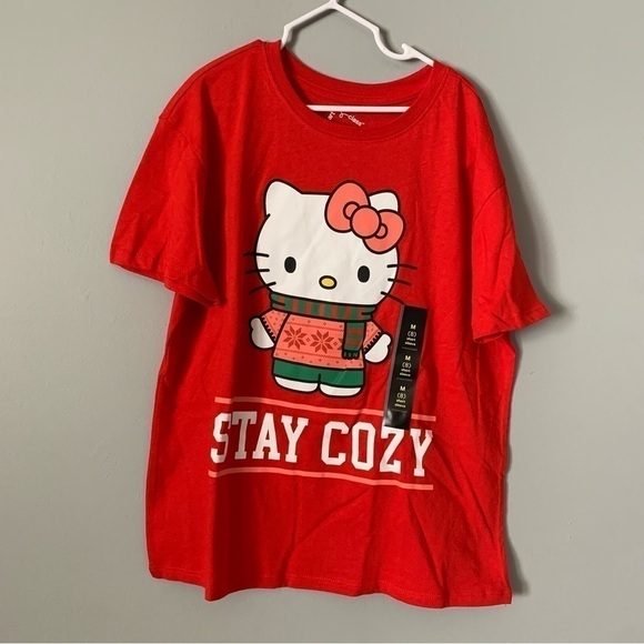 NWT. HELLO KITTY Girls’ Oversized Stacy Cozy T-Shirt - Picture 3 of 5
